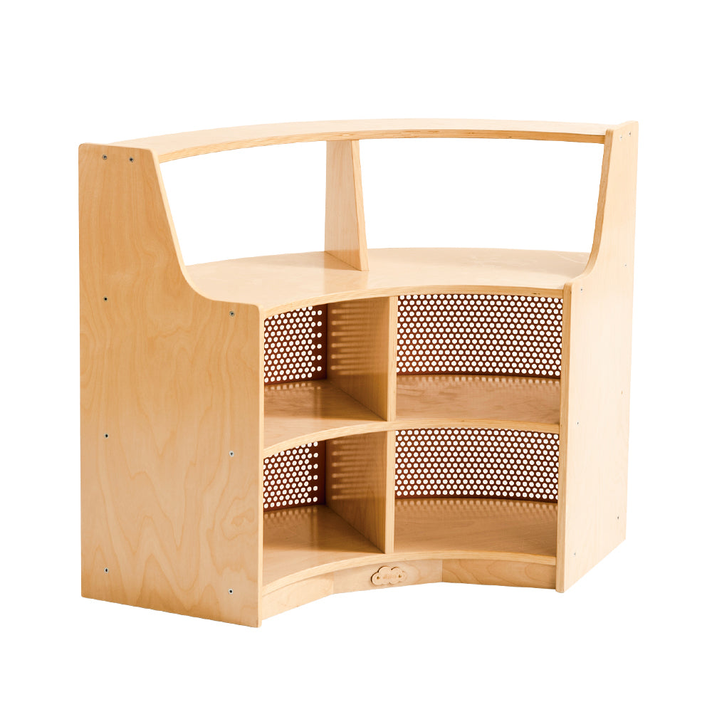 Jooyes Kids Curved Storage Cabinet with Open Shelf - H76cm - Cosy Abode