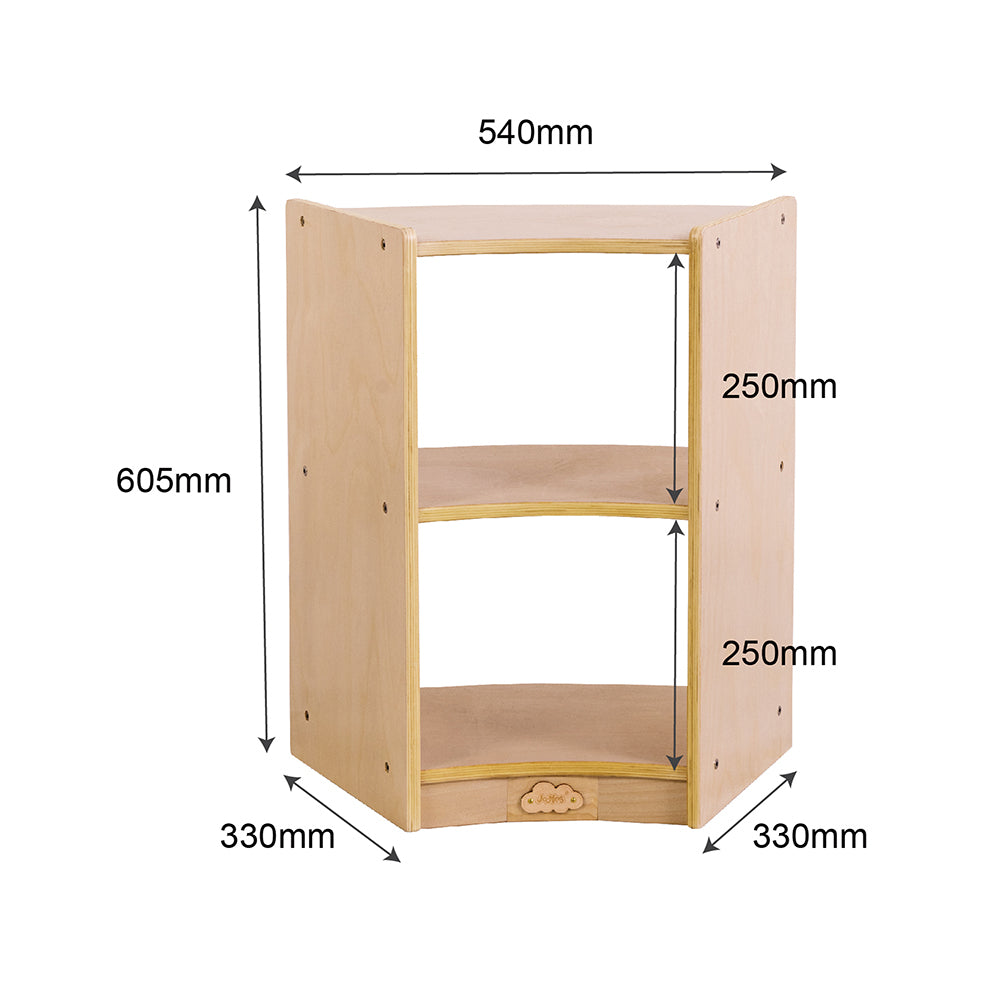 Jooyes Children Curved Shelf With Open Back - H60.5cm - Cosy Abode