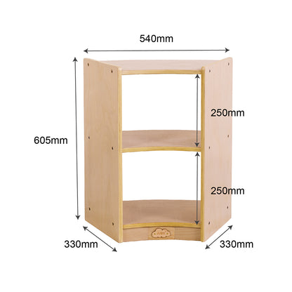 Jooyes Children Curved Shelf With Open Back - H60.5cm - Cosy Abode