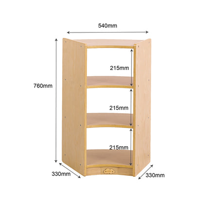 Jooyes Children Curved Shelf With Open Back - H76cm - Cosy Abode