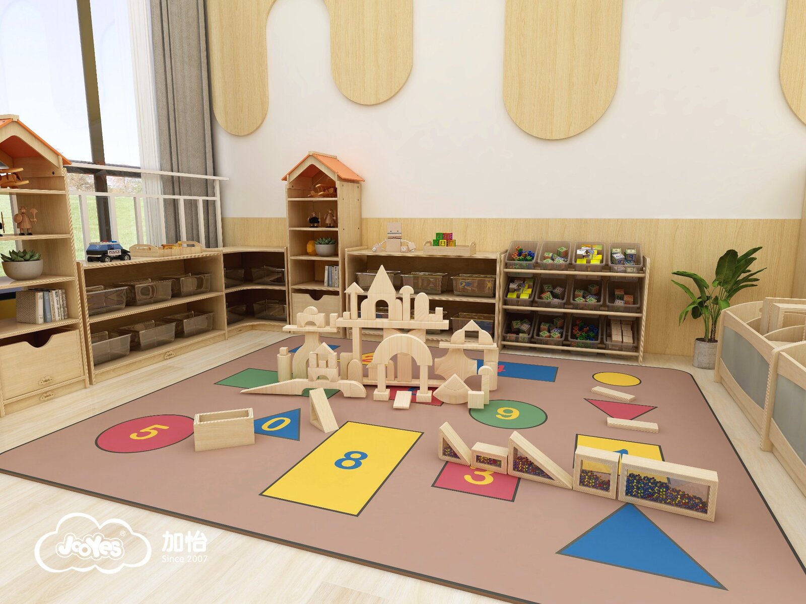 Jooyes Wooden Play Tower Bookcase Storage Shelf - Cosy Abode