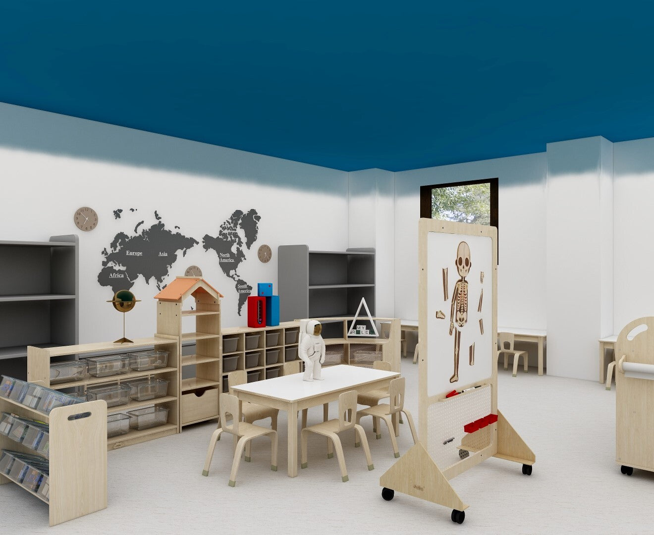Jooyes Wooden Play Tower Bookcase Storage Shelf - Cosy Abode