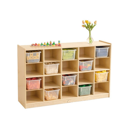 Jooyes 20 Cubby Cabinet Kids Bookshelf Organiser Storage - Cosy Abode