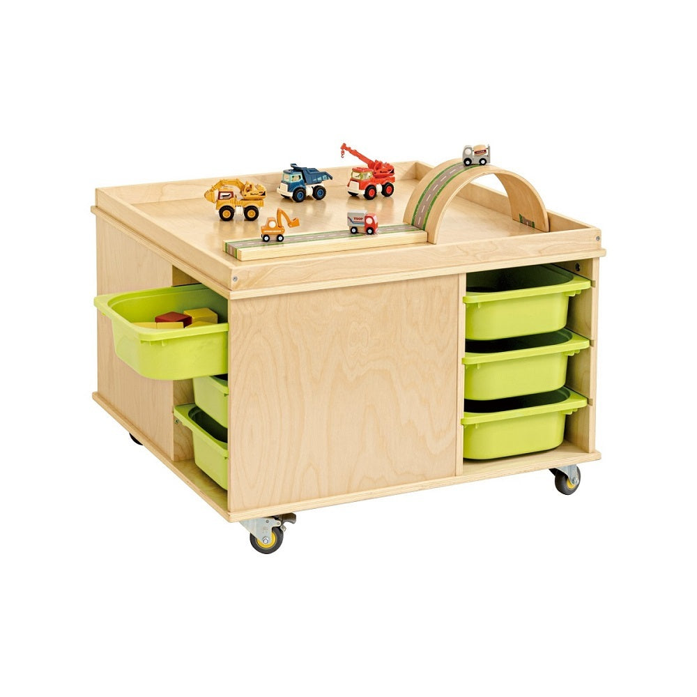 Jooyes Preschool Activity Play Table with 12 Storage Bins - Cosy Abode