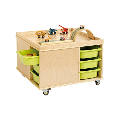 Jooyes Preschool Activity Play Table with 12 Storage Bins - Cosy Abode