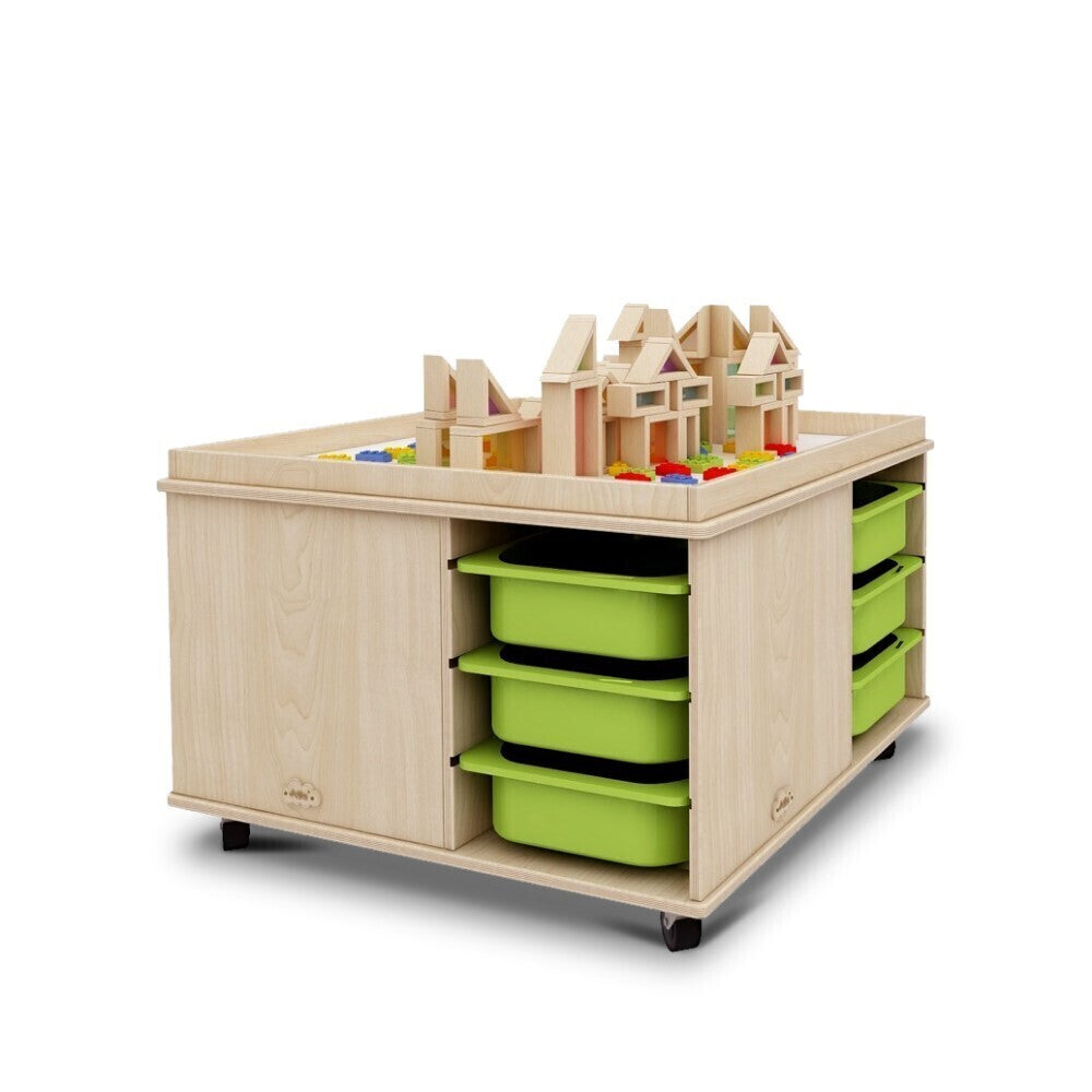 Jooyes Preschool Activity Play Table with 12 Storage Bins - Cosy Abode