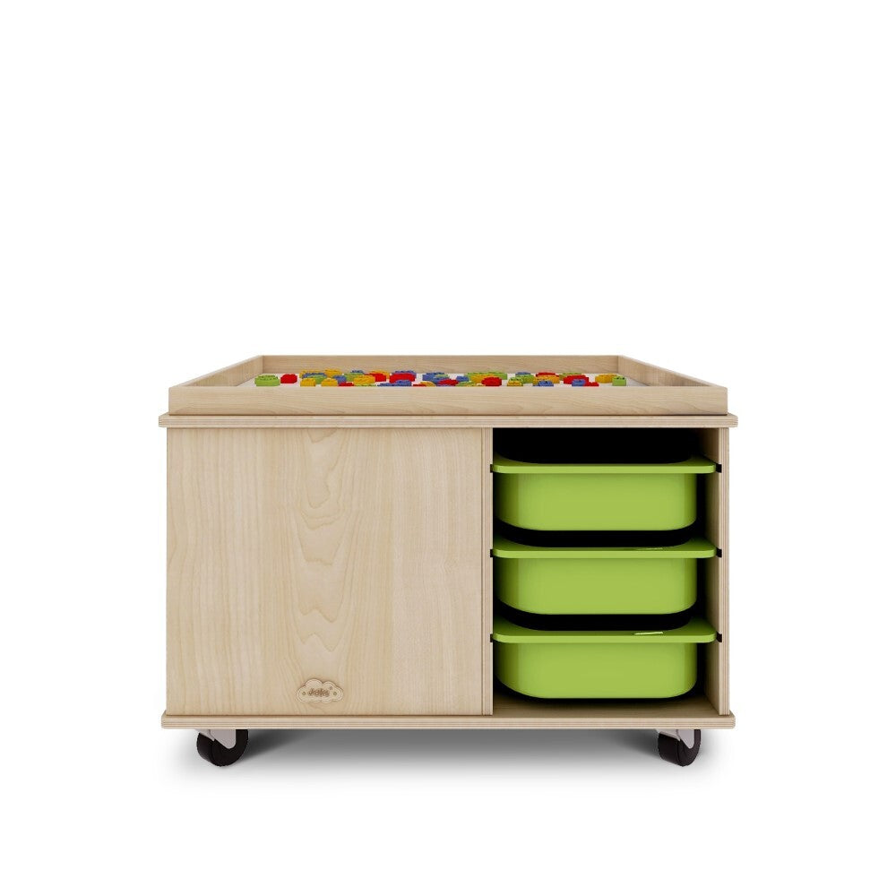 Jooyes Preschool Activity Play Table with 12 Storage Bins - Cosy Abode