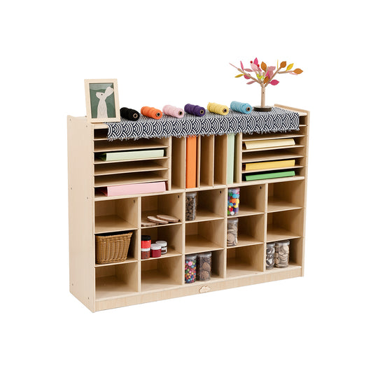 Jooyes 15 Cubby Cabinet Kids Bookshelf Organiser Storage - Cosy Abode