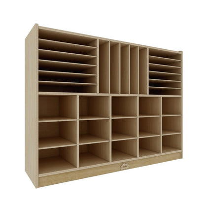 Jooyes 15 Cubby Cabinet Kids Bookshelf Organiser Storage - Cosy Abode