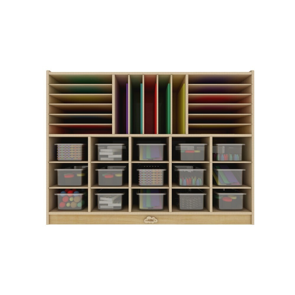 Jooyes 15 Cubby Cabinet Kids Bookshelf Organiser Storage - Cosy Abode