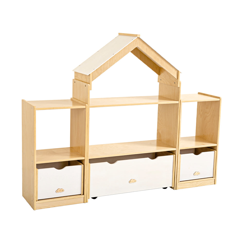 Jooyes Kids Room Divider Bookcase Display Unit With Drawer - Cosy Abode