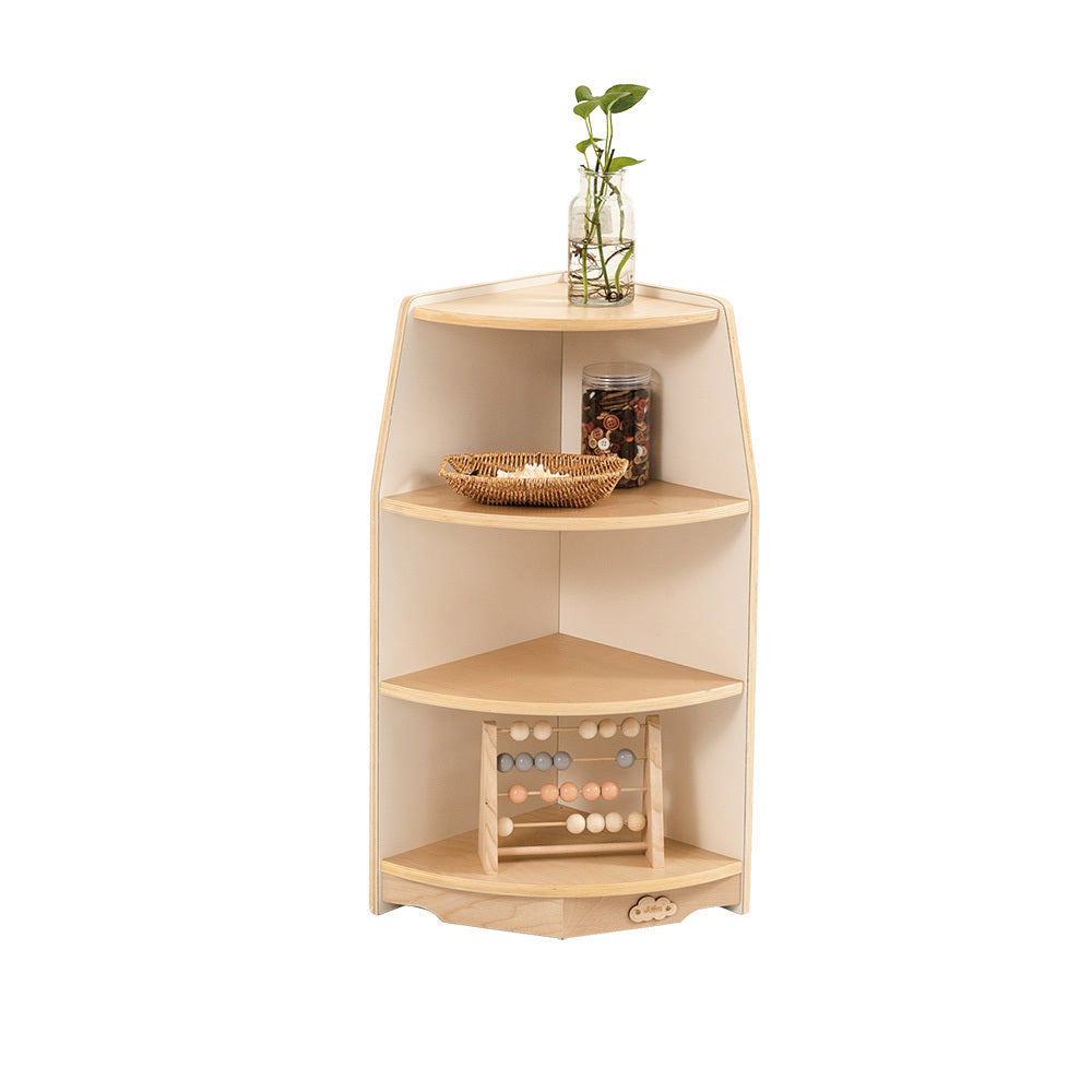 Jooyes Goteborg Kids 3 Tier Corner Shelf Wooden Storage Cabinet - Cosy Abode