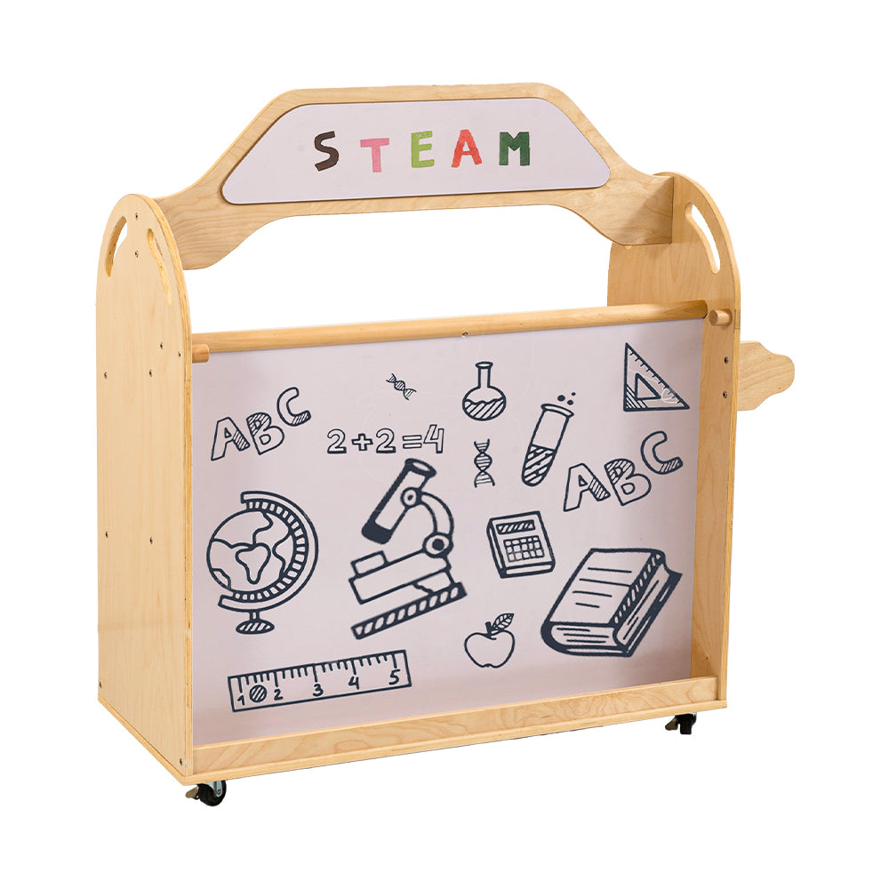 Jooyes STEAM Trolley 3-in-1 Mobile Shelf Cabinet With 9 Storage Boxes - Cosy Abode