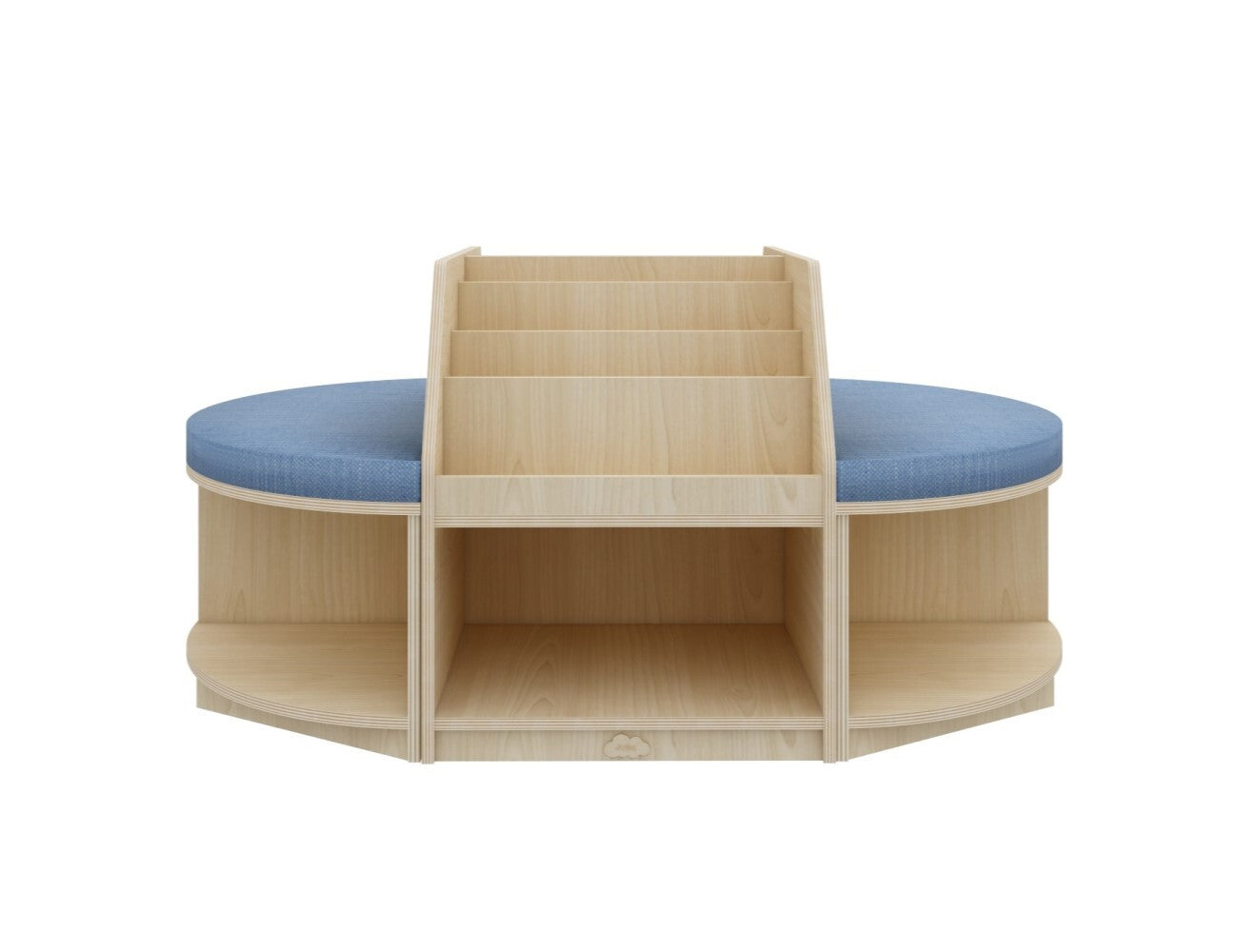 Jooyes Kids Wooden Reading Island Bookcase - Blue - Cosy Abode