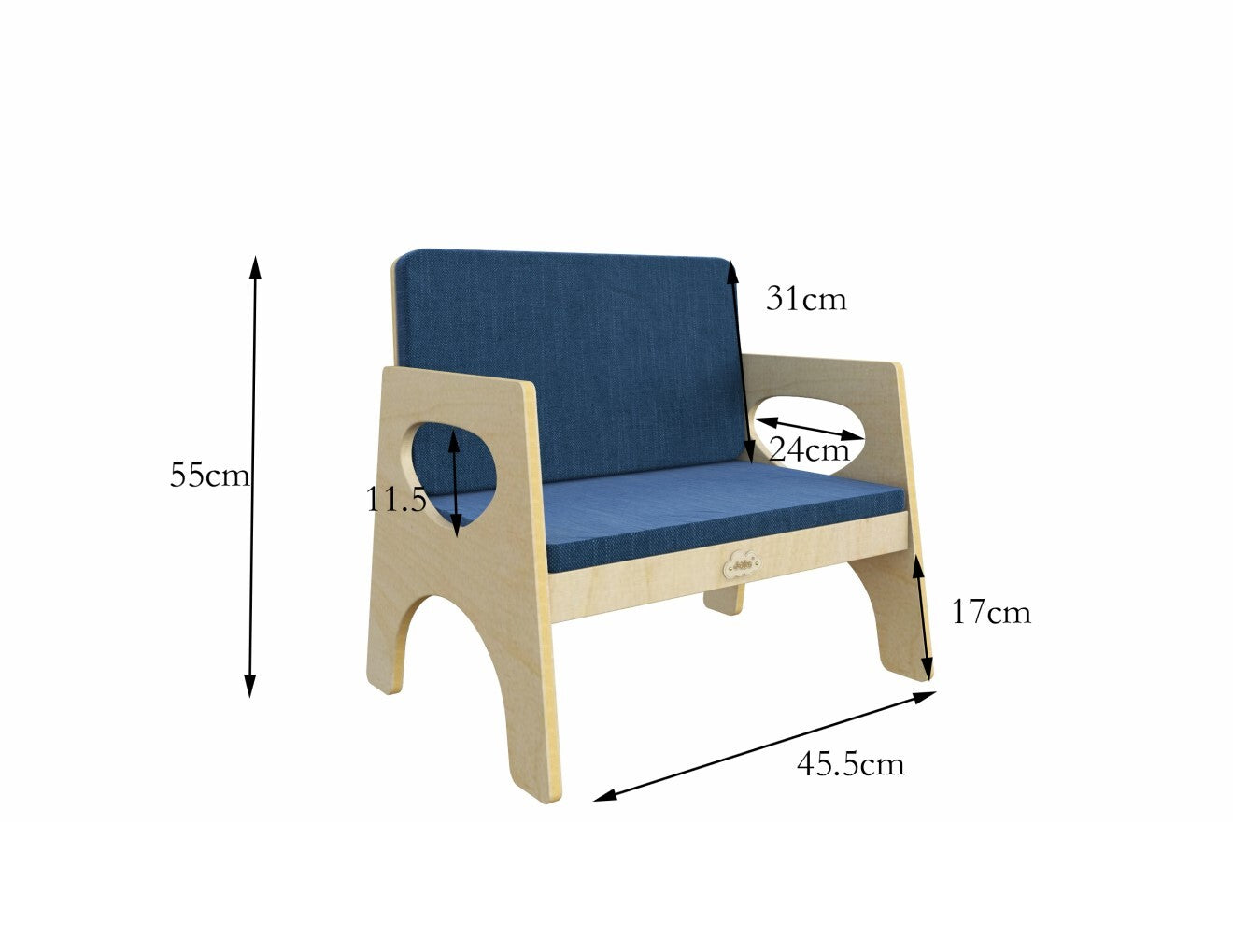 Jooyes Goteborg Kids Armchair Single Seat Sofa - Cosy Abode