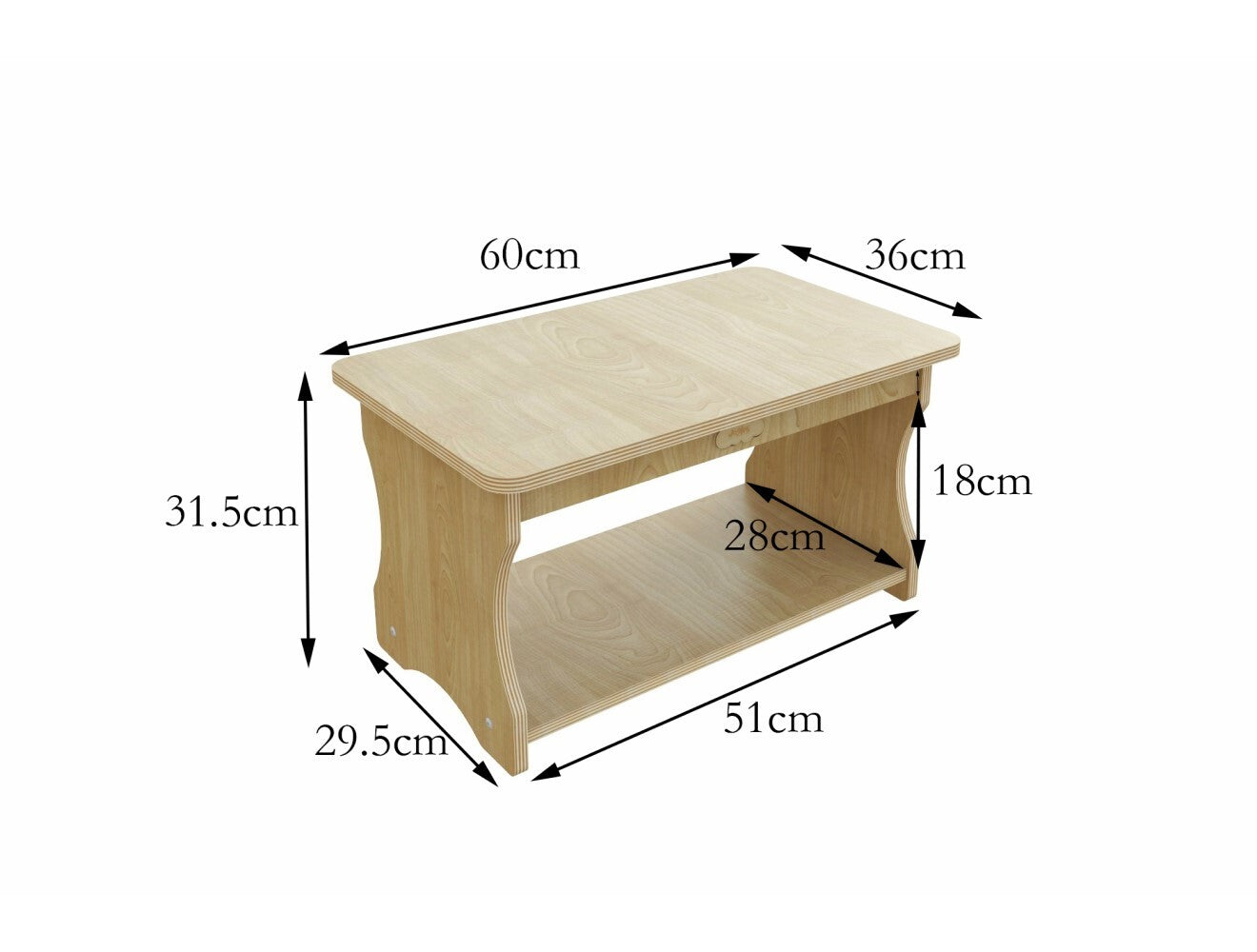 Jooyes Goteborg Kids Wooden Coffee Table - Cosy Abode