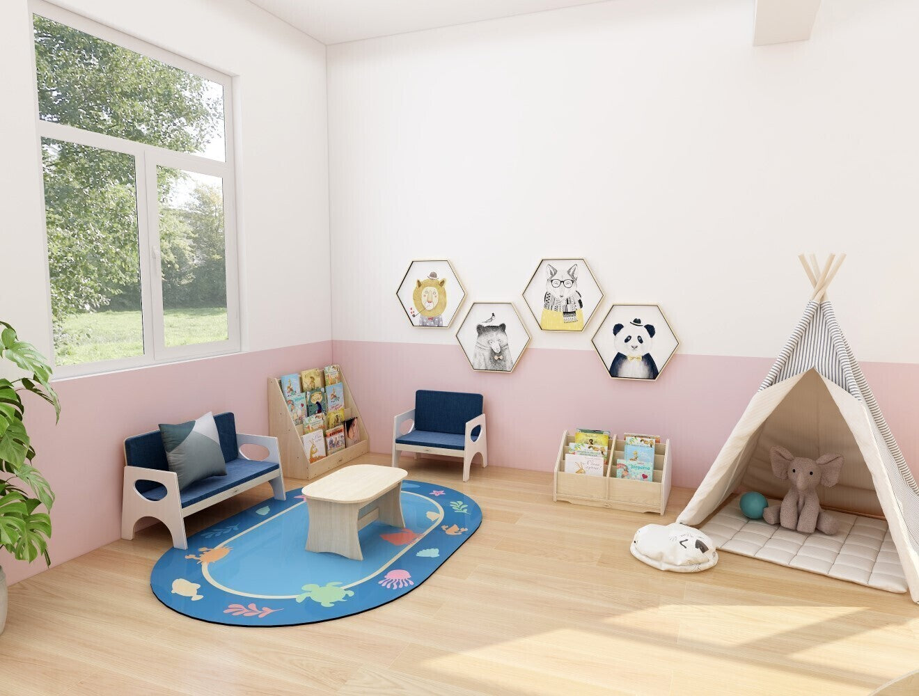 Jooyes Goteborg Kids Wooden Coffee Table - Cosy Abode