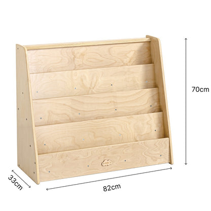 Jooyes Kids 4 Tier Wooden Display Bookcase - Single Side - Cosy Abode