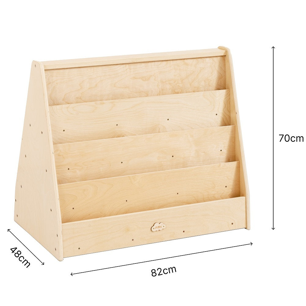 Jooyes Kids 4 Tier Wooden Display Bookcase - Double Side - Cosy Abode