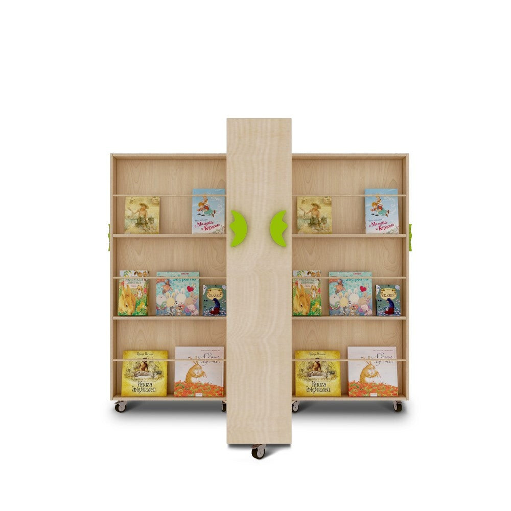 Jooyes Kids Foldable Bookcase Wooden Mobile Bookshelf - Cosy Abode