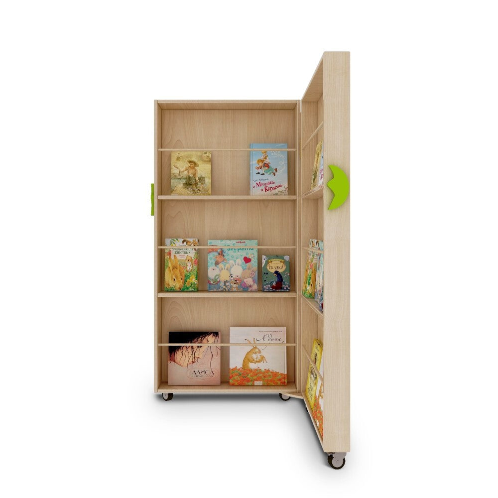 Jooyes Kids Foldable Bookcase Wooden Mobile Bookshelf - Cosy Abode