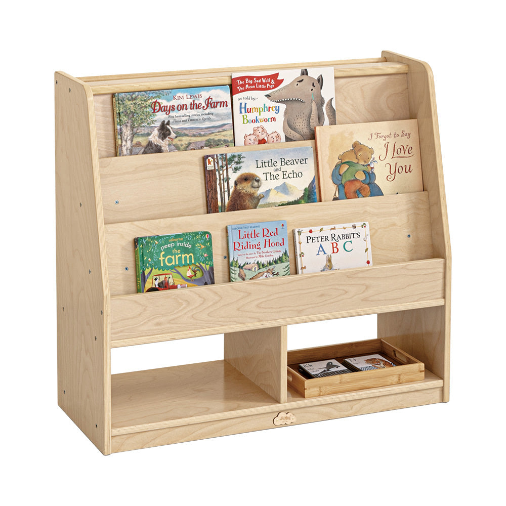 Jooyes Kids Double Side Wooden Bookcase With Storage - Cosy Abode