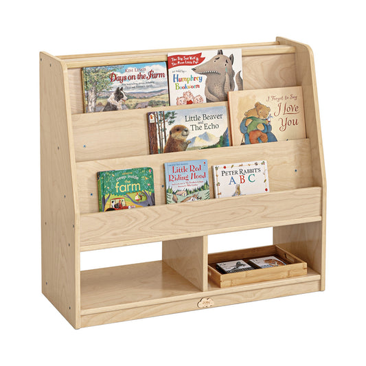 Jooyes Kids Double Side Wooden Bookcase With Storage - Cosy Abode
