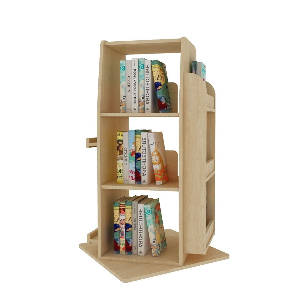 Jooyes Kids Wooden Revolving Bookcase Bookstand - H100cm - Cosy Abode