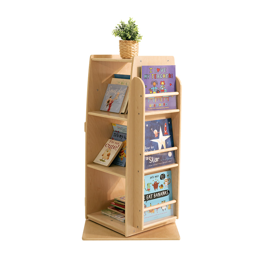 Jooyes Kids Wooden Revolving Bookcase - H92cm - Cosy Abode