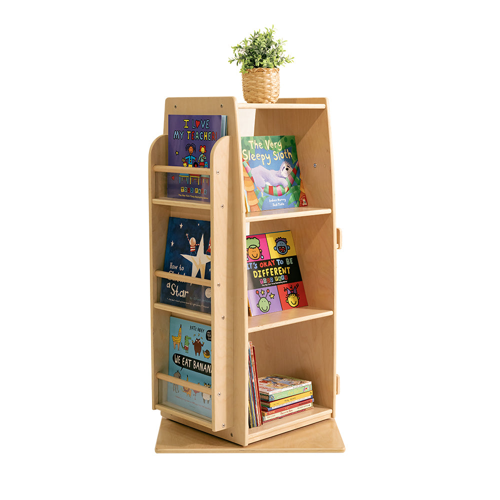 Jooyes Kids Wooden Revolving Bookcase - H92cm - Cosy Abode
