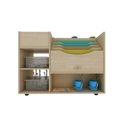 Jooyes Wooden Art Craft Material Storage Cabinet Trolley - Cosy Abode