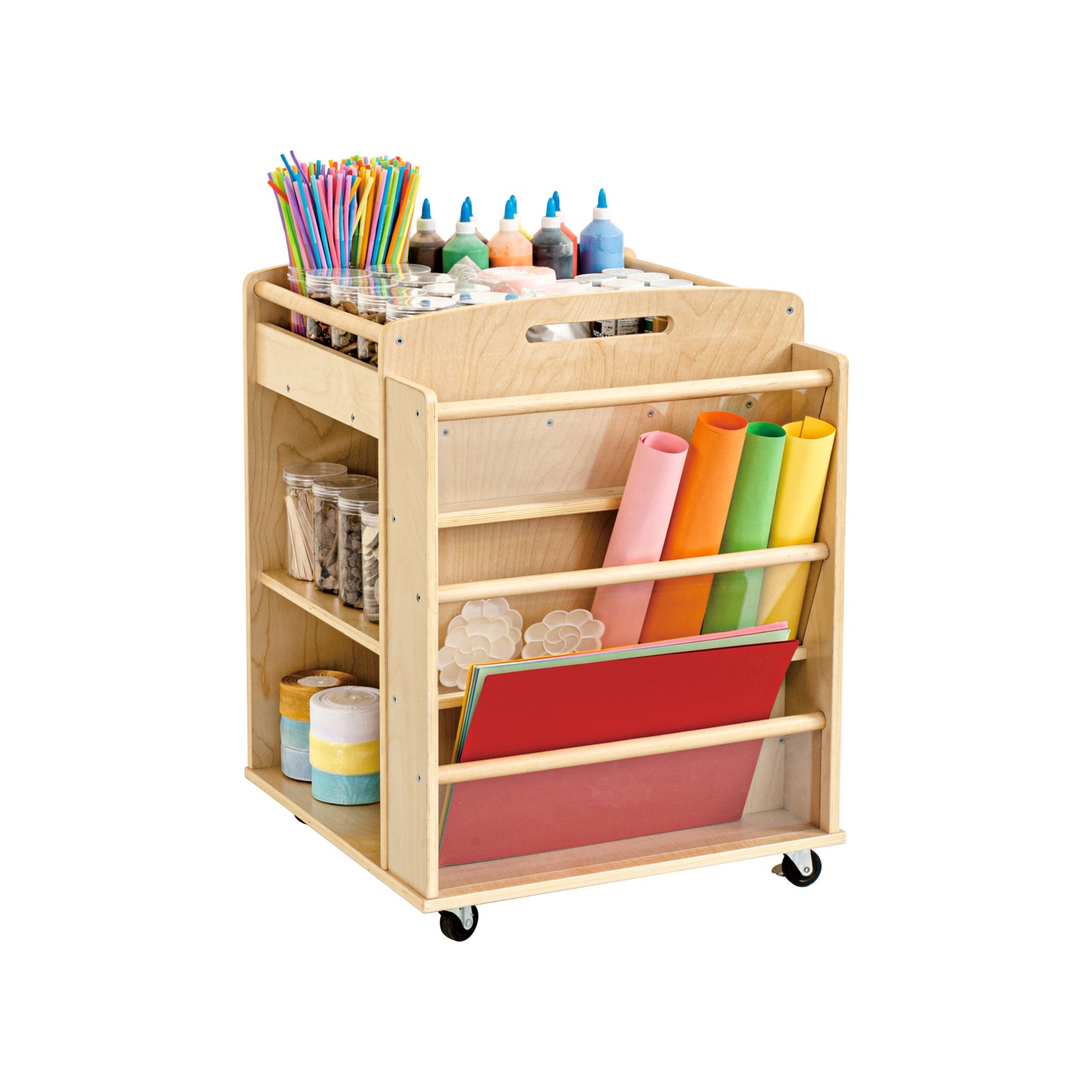 Jooyes Wooden Art Craft Material Storage Trolley - Cosy Abode