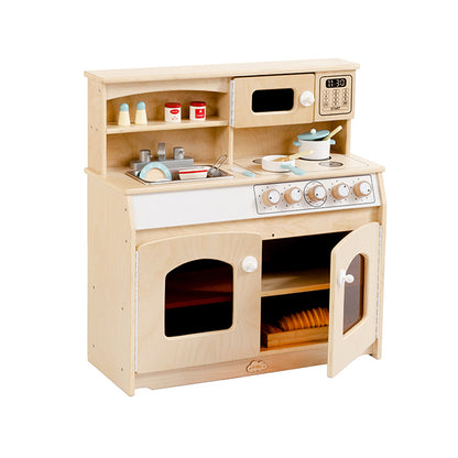 Jooyes Kids Wooden Play Kitchen 4-in-1 - Cosy Abode