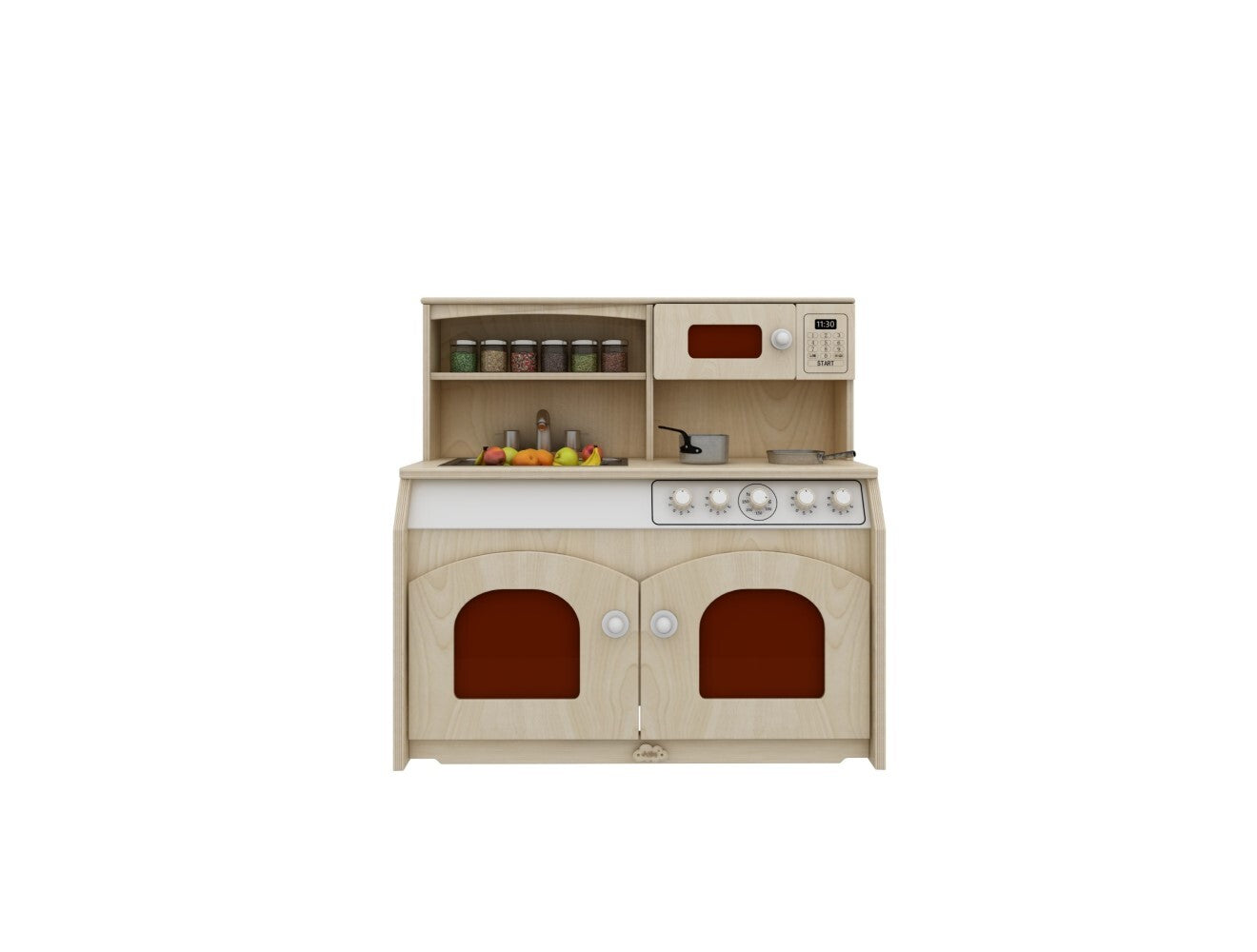 Jooyes Kids Wooden Play Kitchen 4-in-1 - Cosy Abode