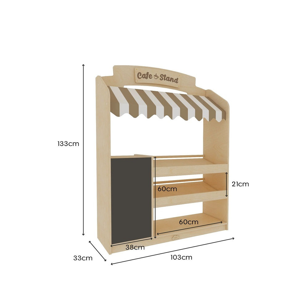Jooyes Kids Role Play Cafe Stand Food Store Grocery Store - H133cm - Cosy Abode