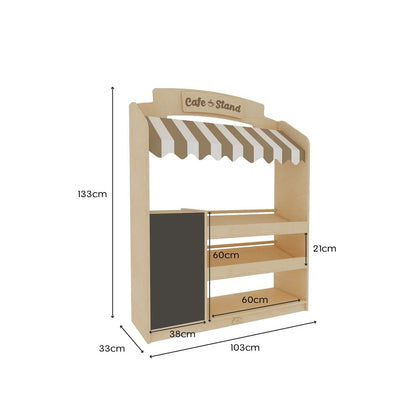 Jooyes Kids Role Play Cafe Stand Food Store Grocery Store - H133cm - Cosy Abode