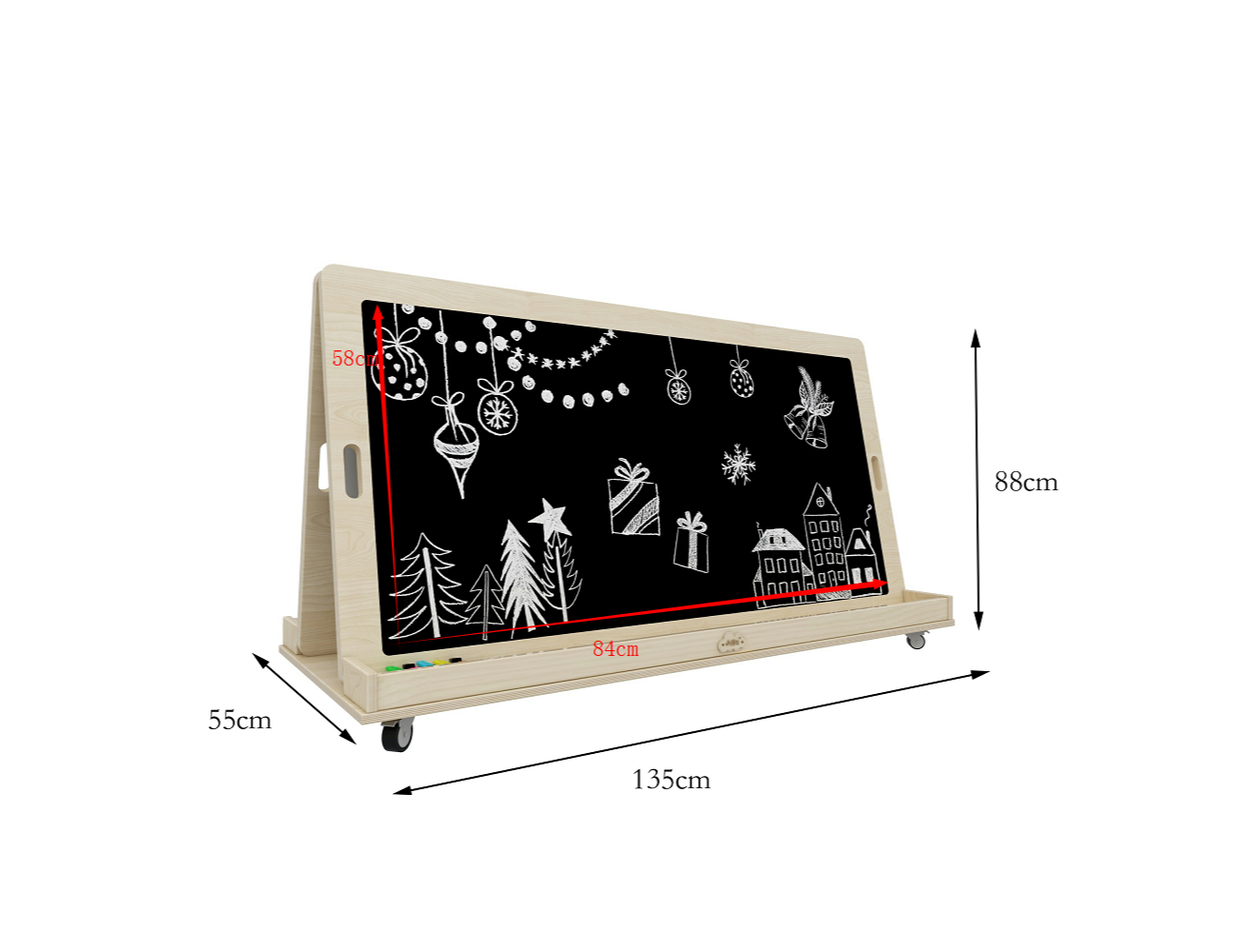 Jooyes  Kids Magnetic Standing Easel White and Black Board - Cosy Abode