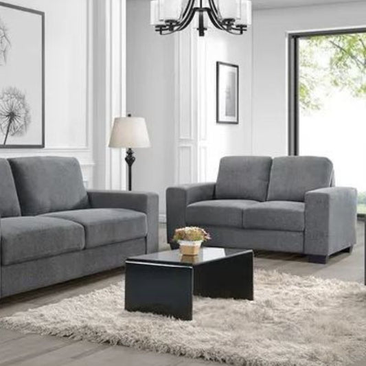 Brooks 2 Seater Fabric Sofa Elephant Grey - Cosy Abode