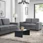 Brooks 2 Seater Fabric Sofa Elephant Grey - Cosy Abode