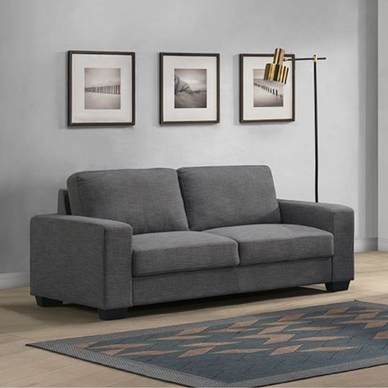 Brooks 3 Seater Fabric Sofa Elephant Grey - Cosy Abode
