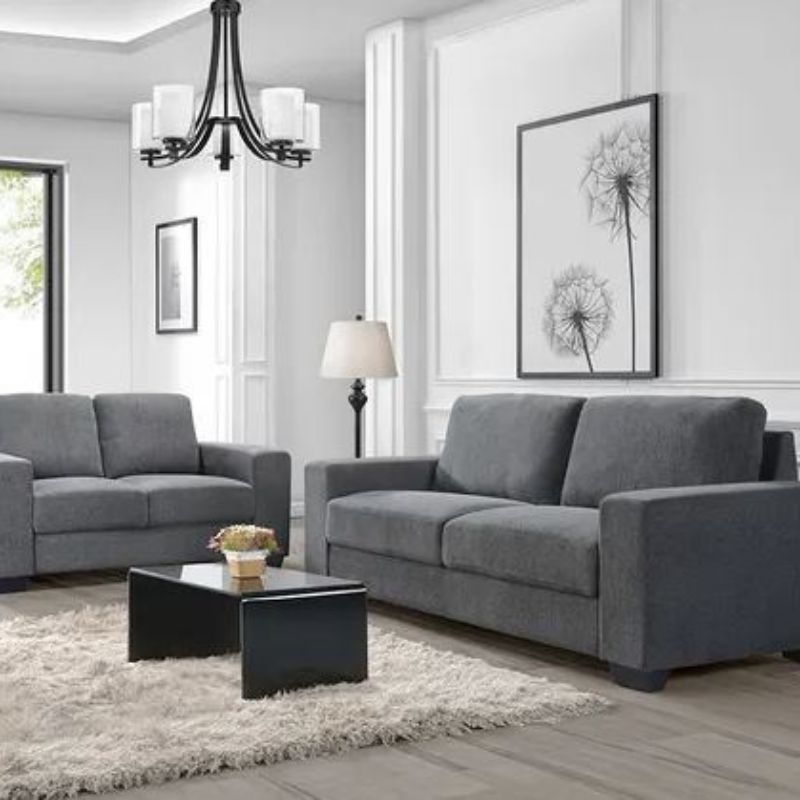 Brooks 3 Seater Fabric Sofa Elephant Grey - Cosy Abode