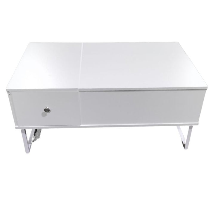 Lift Up White Coffee Table With Storage - Cosy Abode