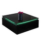 LED Lights High Gloss Coffee Table with Storage - Black - Cosy Abode