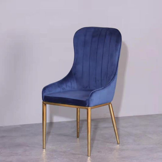 Vivian Blue Gold Velvet Dining Chair - Cosy Abode