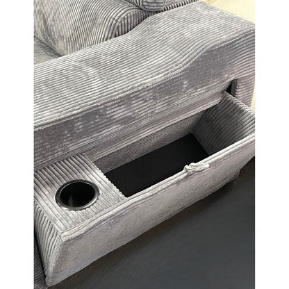 Comfort Sleeper: Stylish Fabric Sofa Bed for Cozy Living Dark Grey - Left - Cosy Abode