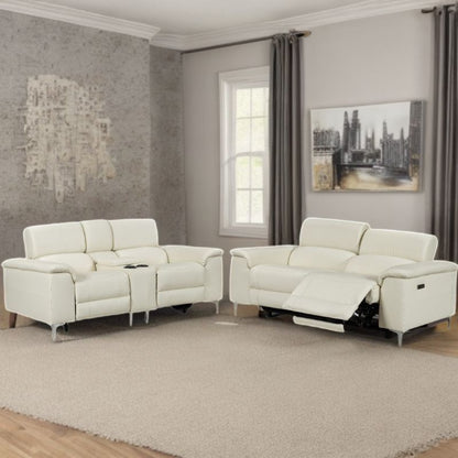 Luna Dual Electric Sofa with Adjustable headrest 2 Seaters Set - Cosy Abode
