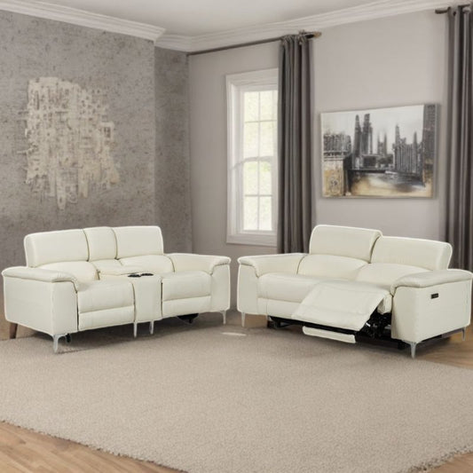 Luna Dual Electric Sofa with Adjustable headrest 2 Seaters Set - Cosy Abode