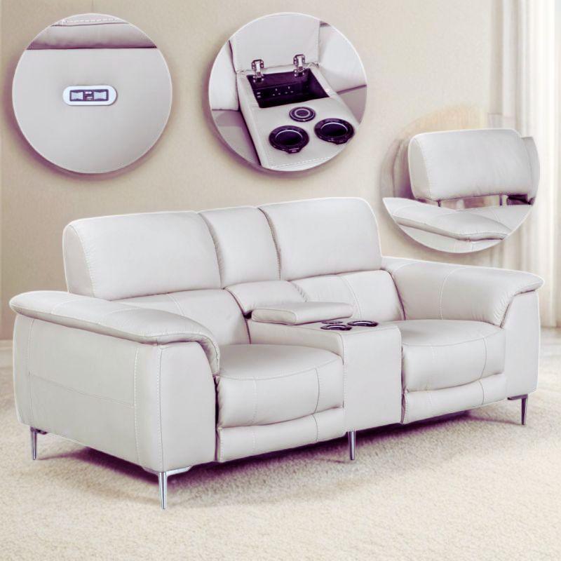 Luna Dual Electric Sofa with Adjustable headrest 2 Seaters Set - Cosy Abode
