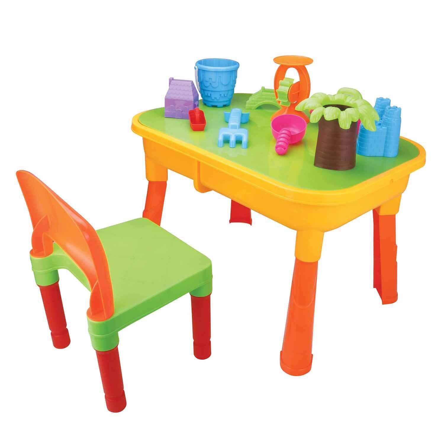 Children's 2-in-1 Sand & Water Table, Includes 18 Play Accessories - Cosy Abode