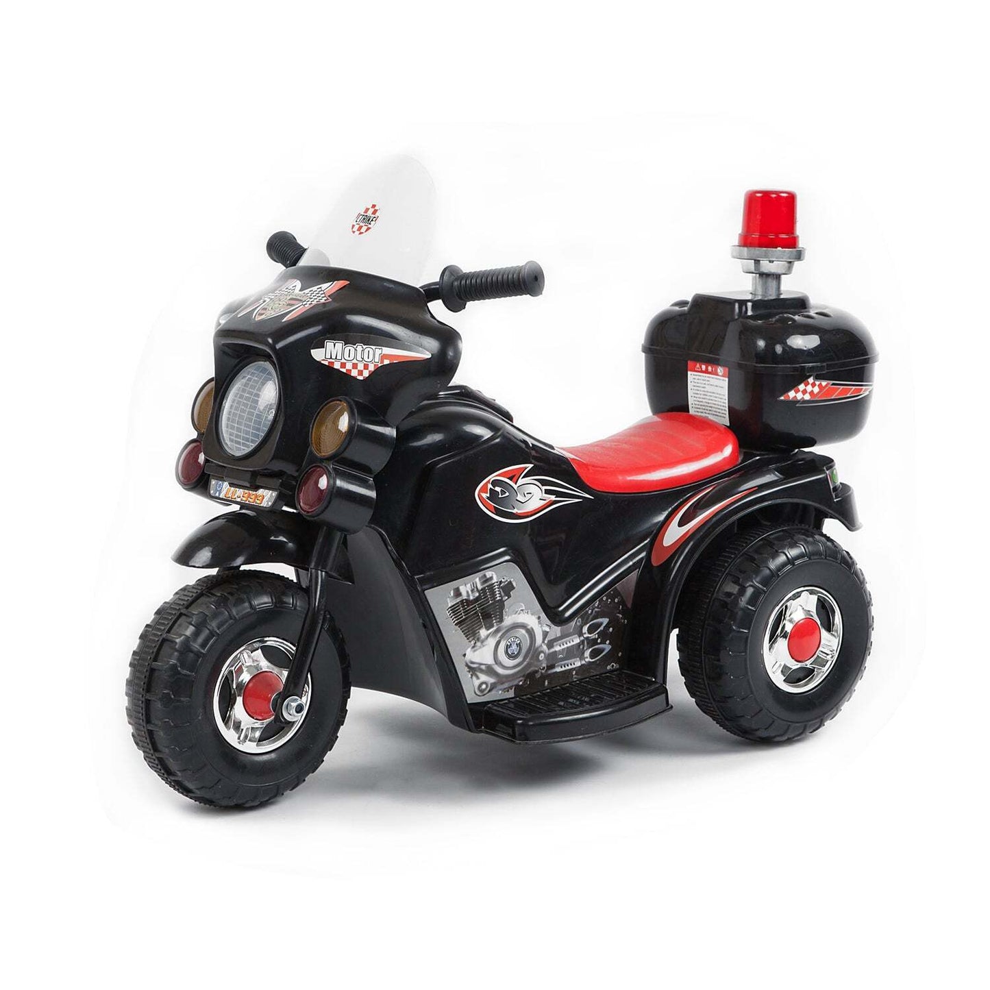 Children's Electric Ride-on Motorcycle (Black) Rechargeable, Up To 1Hr - Cosy Abode